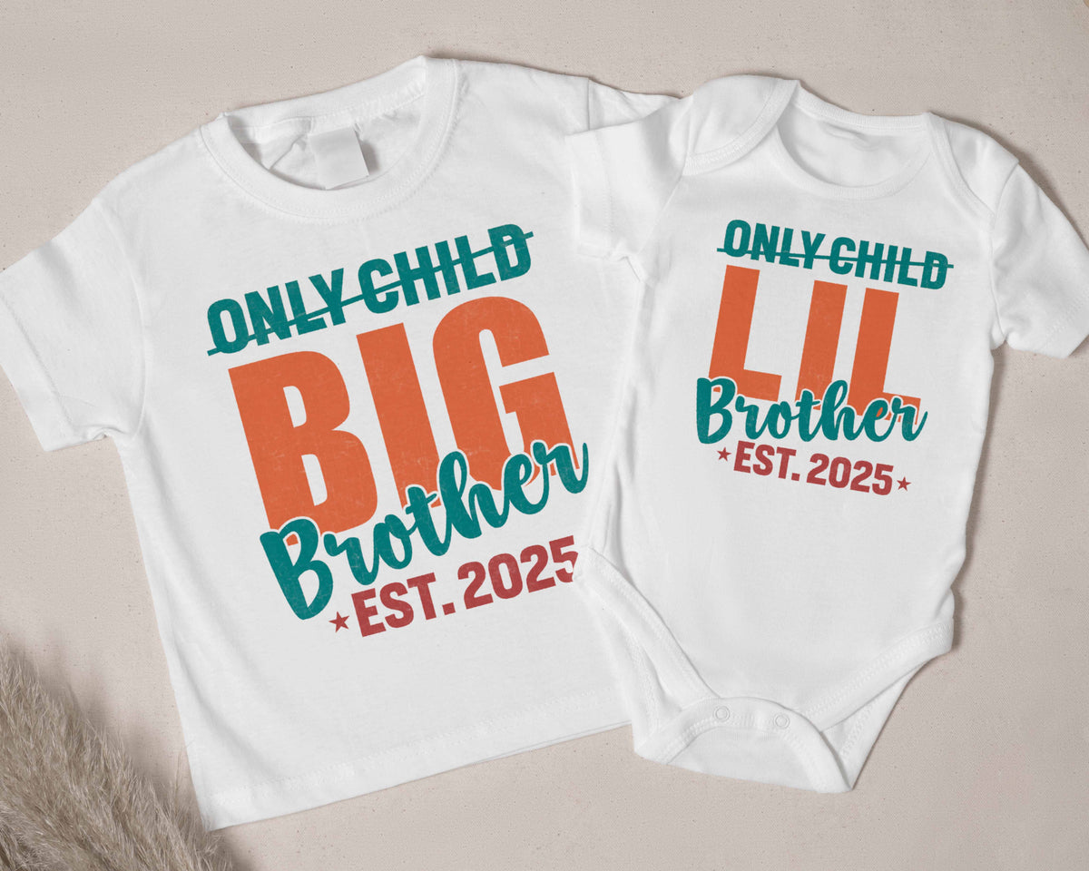 Big Brother & Little Brother Matching Outfit - Matching Sibling Shirts, Matching Outfits - Brother Gift Set, Big Sister Outfit