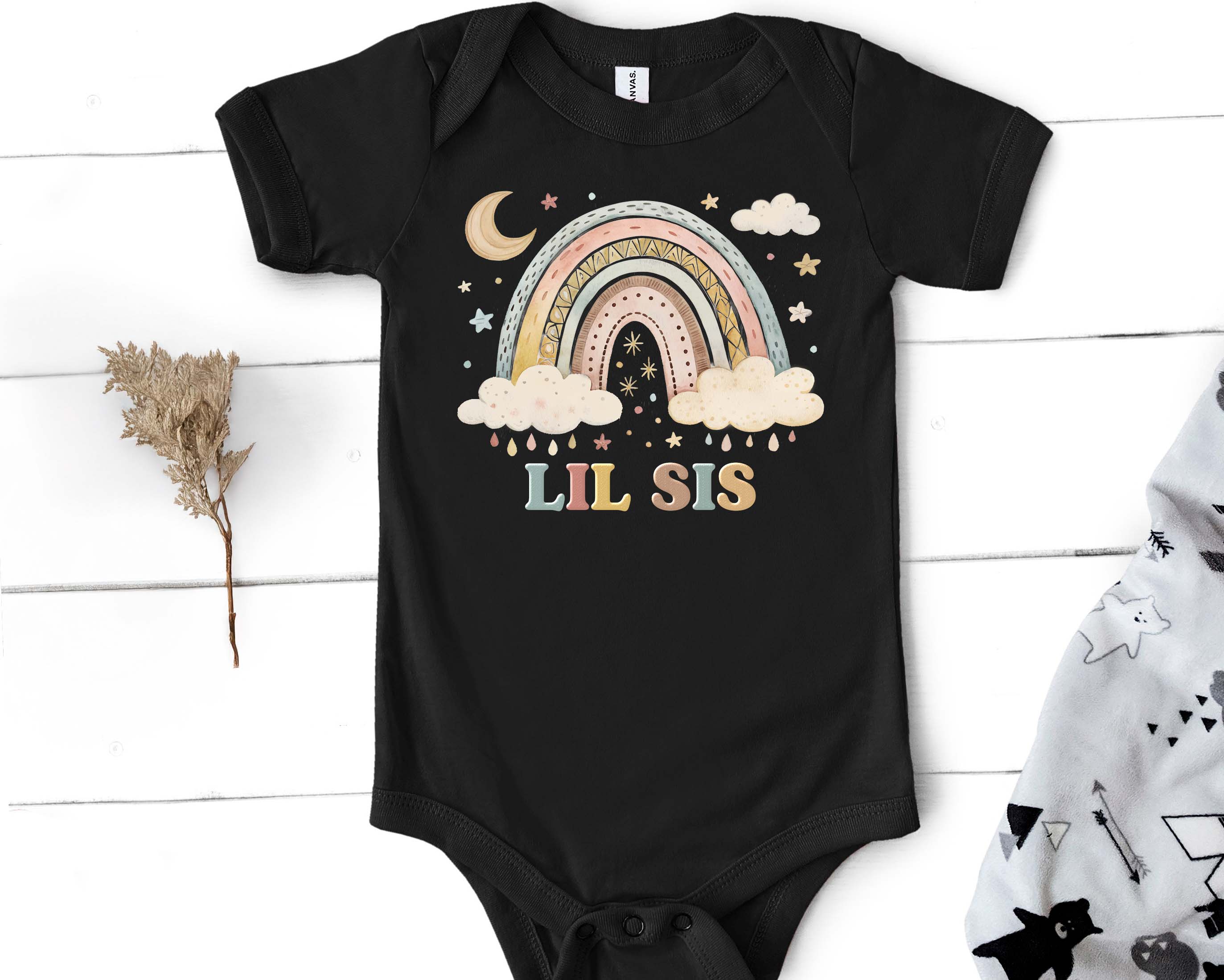 Big Sis & Little Sister Matching Outfit - Rainbow Sister Shirts, Rainbow Theme Matching Outfits - Sisters Gift Set, Big Sister Outfit