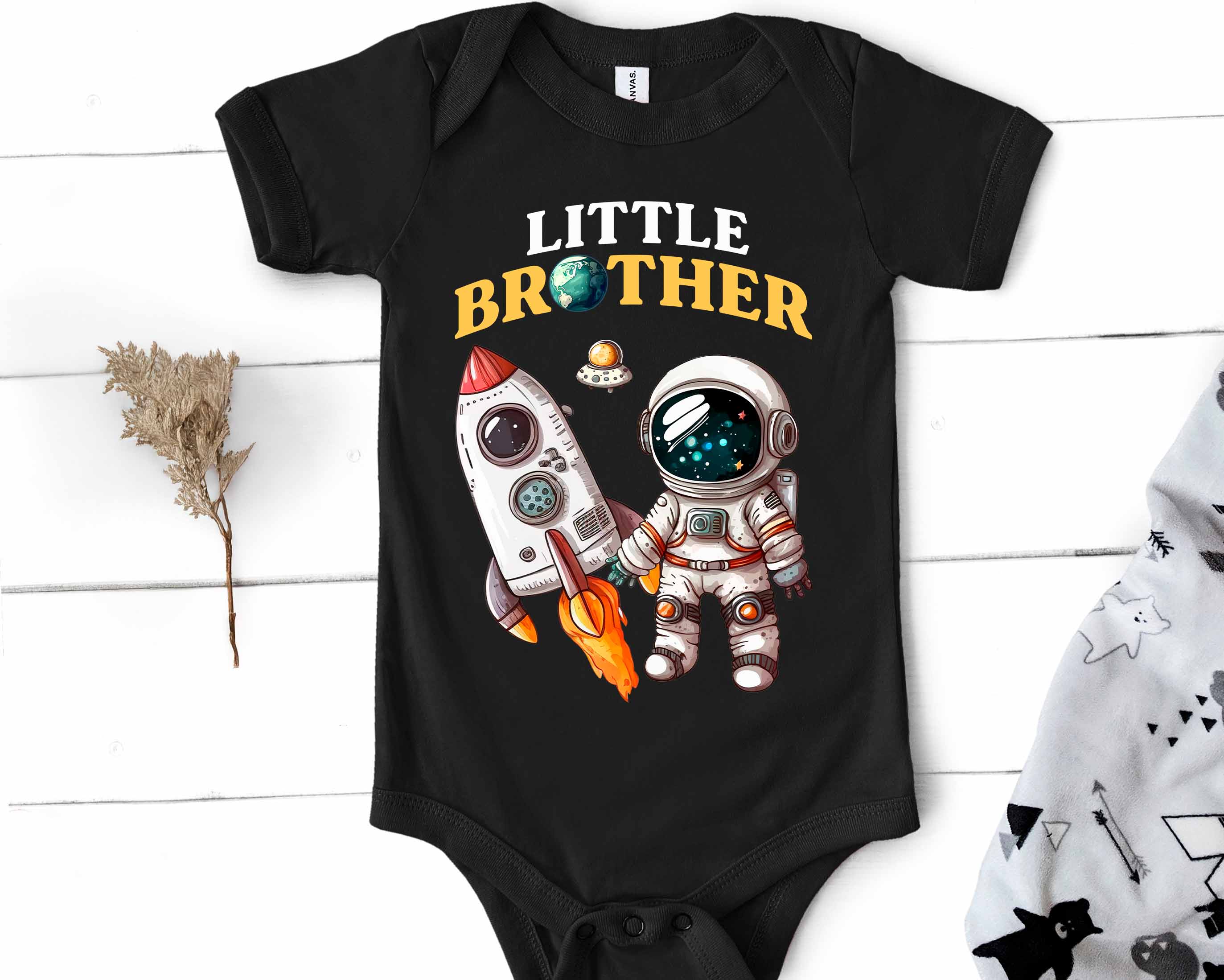 Big Brother & Little Brother Matching Outfit - Astronaut Sibling Shirts, Astronaut Matching Outfits - Brother Gift Set, Big Sister Space