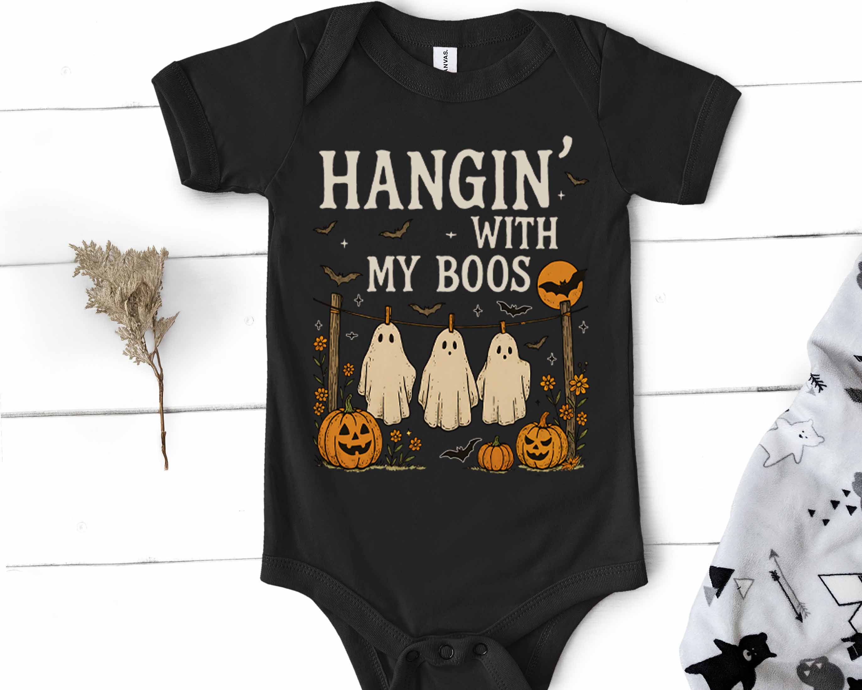 Halloween Matching Outfit for siblings - Hangin' with by boos matching shirt for brothers, Halloween Matching Shirts for Sisters