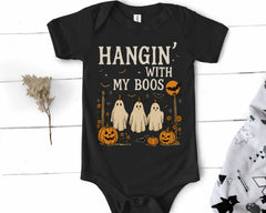 Halloween Matching Outfit for siblings - Hangin' with by boos matching shirt for brothers, Halloween Matching Shirts for Sisters