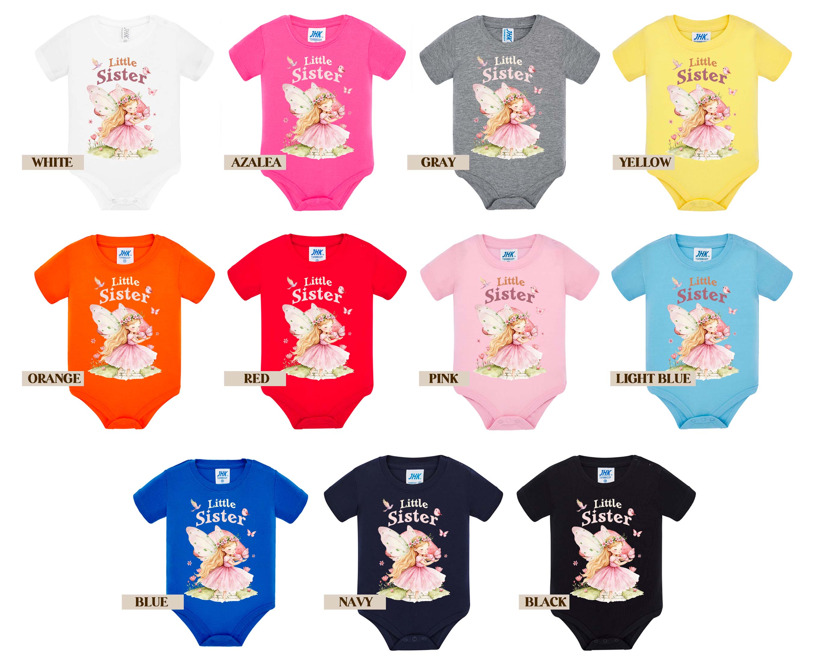 Big Sister & Little Sister Fairy Matching Outfit - Fairy Sibling Shirts, Fairy Theme Matching Outfits, Big Sister Butterfly Shirt