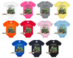 Farmer in Training and Trainer Shirt Set – Matching Brother and Baby Tractor Outfits, Custom Farm Baby Clothes, Country Family Gift
