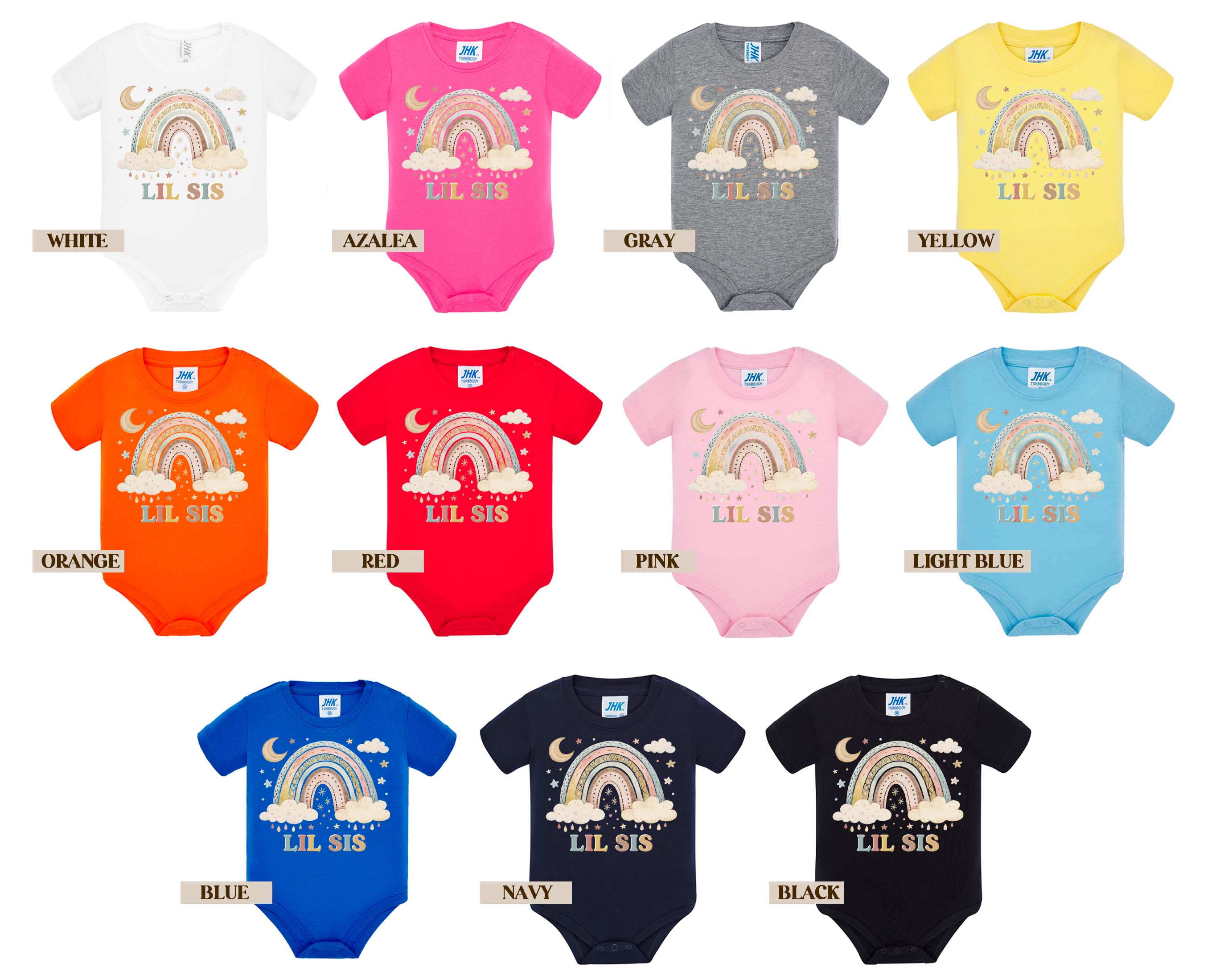 Big Sis & Little Sister Matching Outfit - Rainbow Sister Shirts, Rainbow Theme Matching Outfits - Sisters Gift Set, Big Sister Outfit