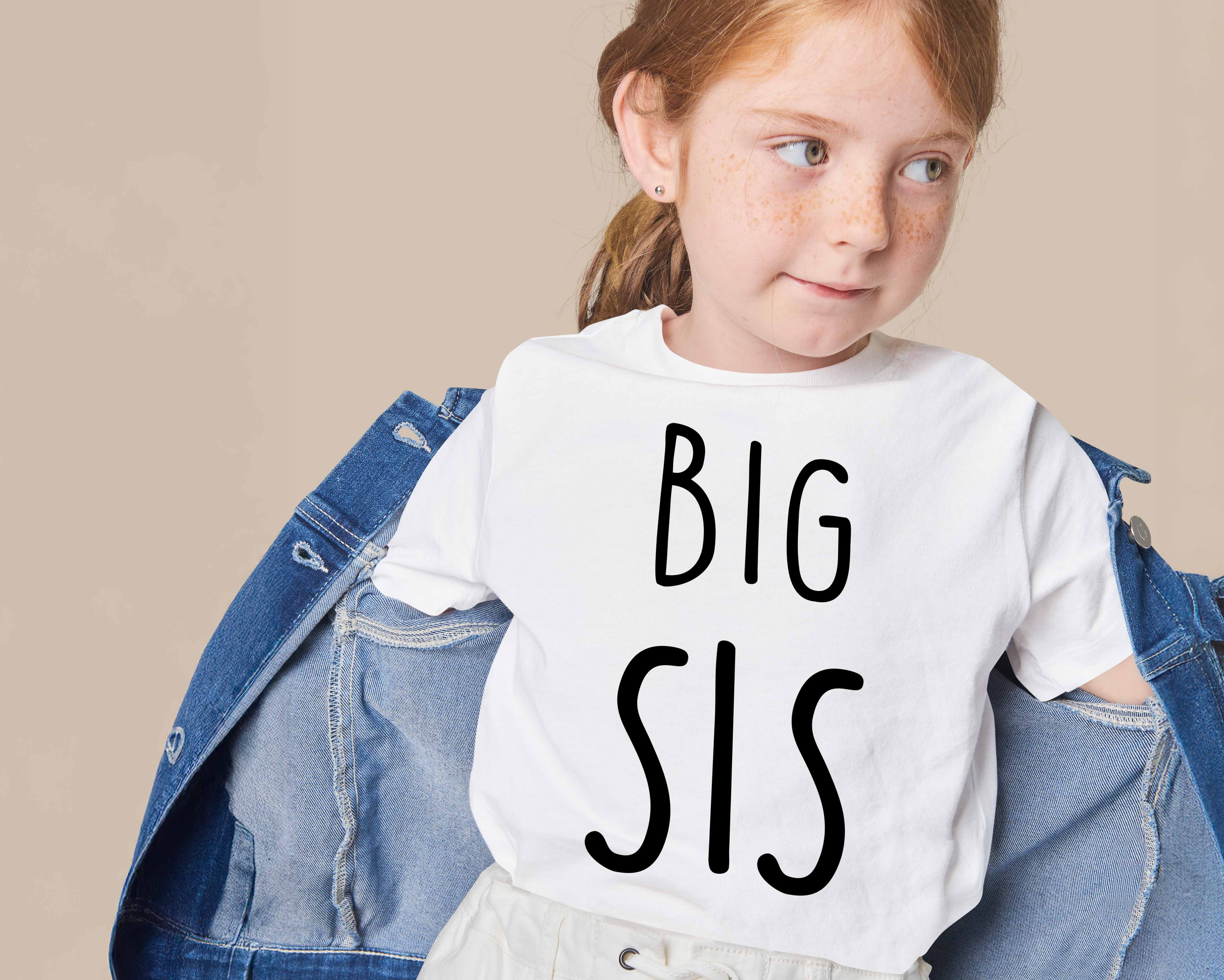 Big Brother & Little Sister Matching Outfit - Matching Sibling Shirts, Big Sis Theme Matching Outfits - Brother Gift Set, Big Sister Shirt
