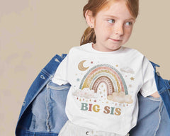 Big Sis & Little Sister Matching Outfit - Rainbow Sister Shirts, Rainbow Theme Matching Outfits - Sisters Gift Set, Big Sister Outfit