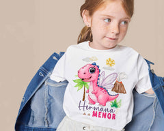 Big Brother & Little Sister Matching Outfit - Dinosaur Sibling Shirts, Cute Dinosaurs Theme Matching Outfits - Brother Gift Set, Little Sis