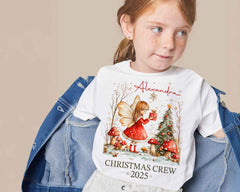 Personalized Christmas Crew Matching Outfit with Name - Christmas Sisters Shirts Custom Name, Gift for Family Matching Christmas Shirt