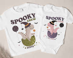 Spooky Crew Matching Outfit for family - Personalized Matching shirt for brothers, Halloween Matching Shirts for Sister, Spooky Crew Outfit