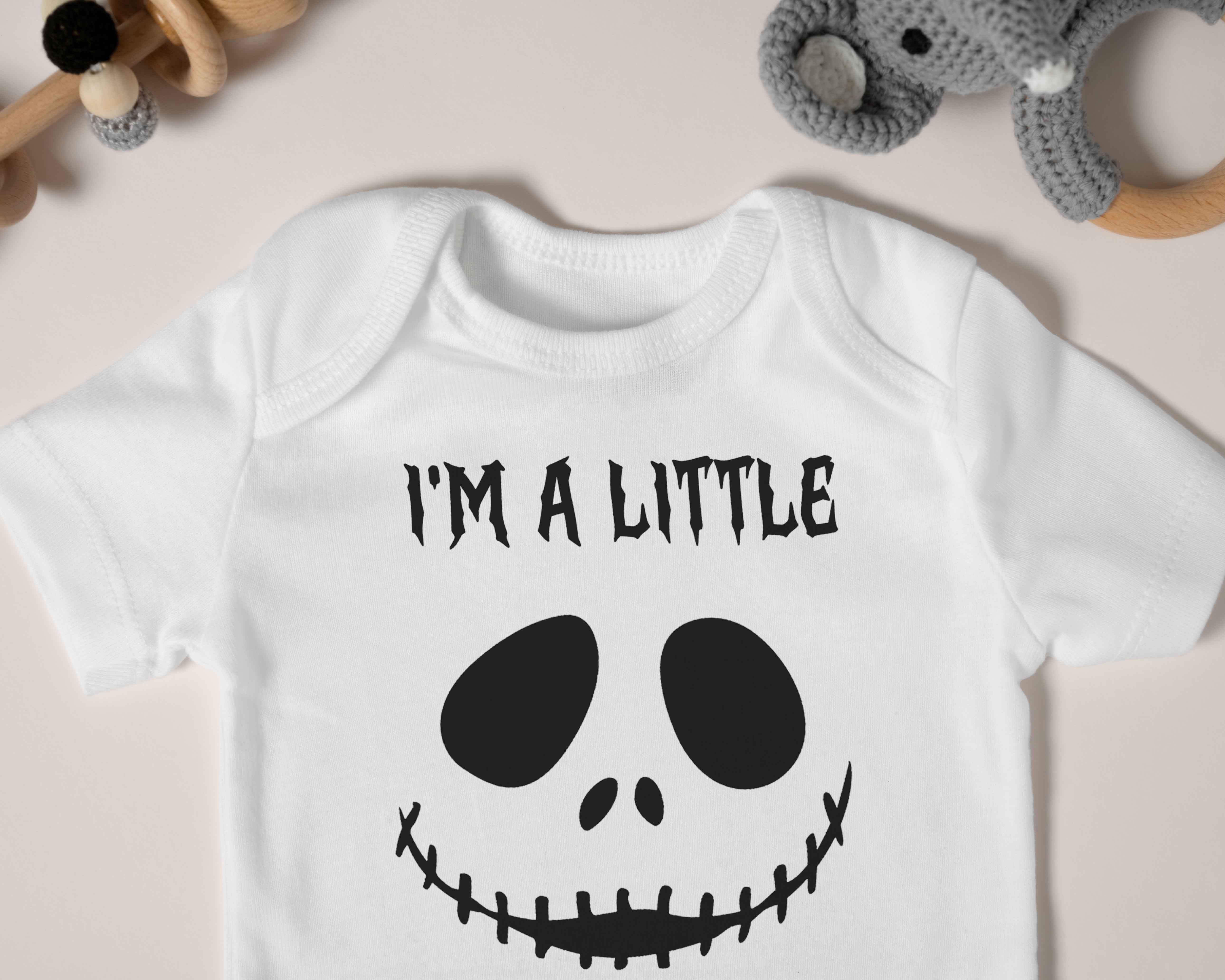 I'm a little Nightmare Baby Bodysuit, Nightmare Clothing for Baby, Costume Halloween Body for Gift, Halloween Gift for Baby Announcement