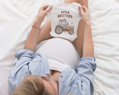 Big Brother & Little Brother Matching Outfit - Tractor Sibling Shirts