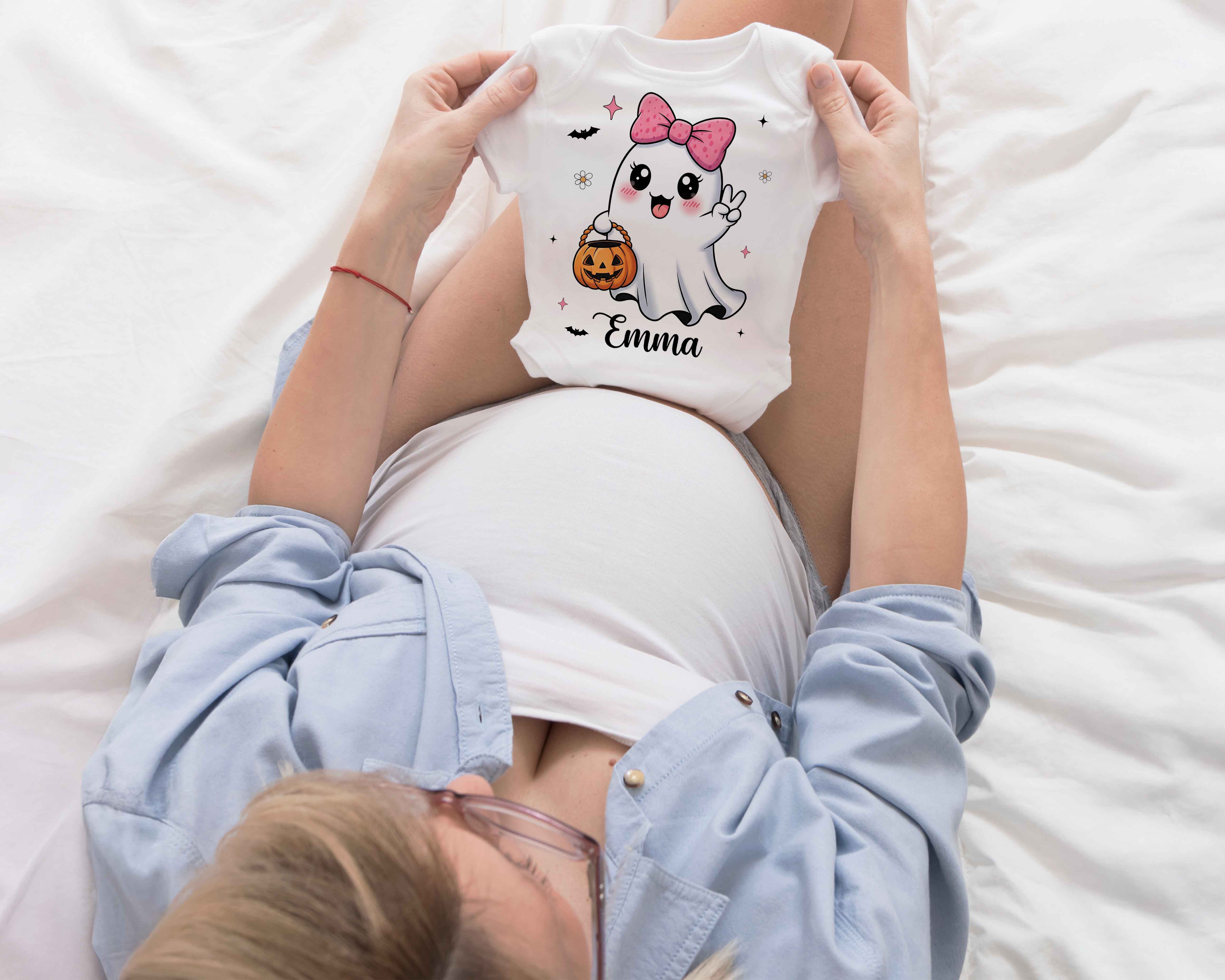 Cute Little Ghost Matching Outfit for sisters, Personalized Matching shirt for sisters, Halloween Matching Shirts for Sister, Spooky Outfit