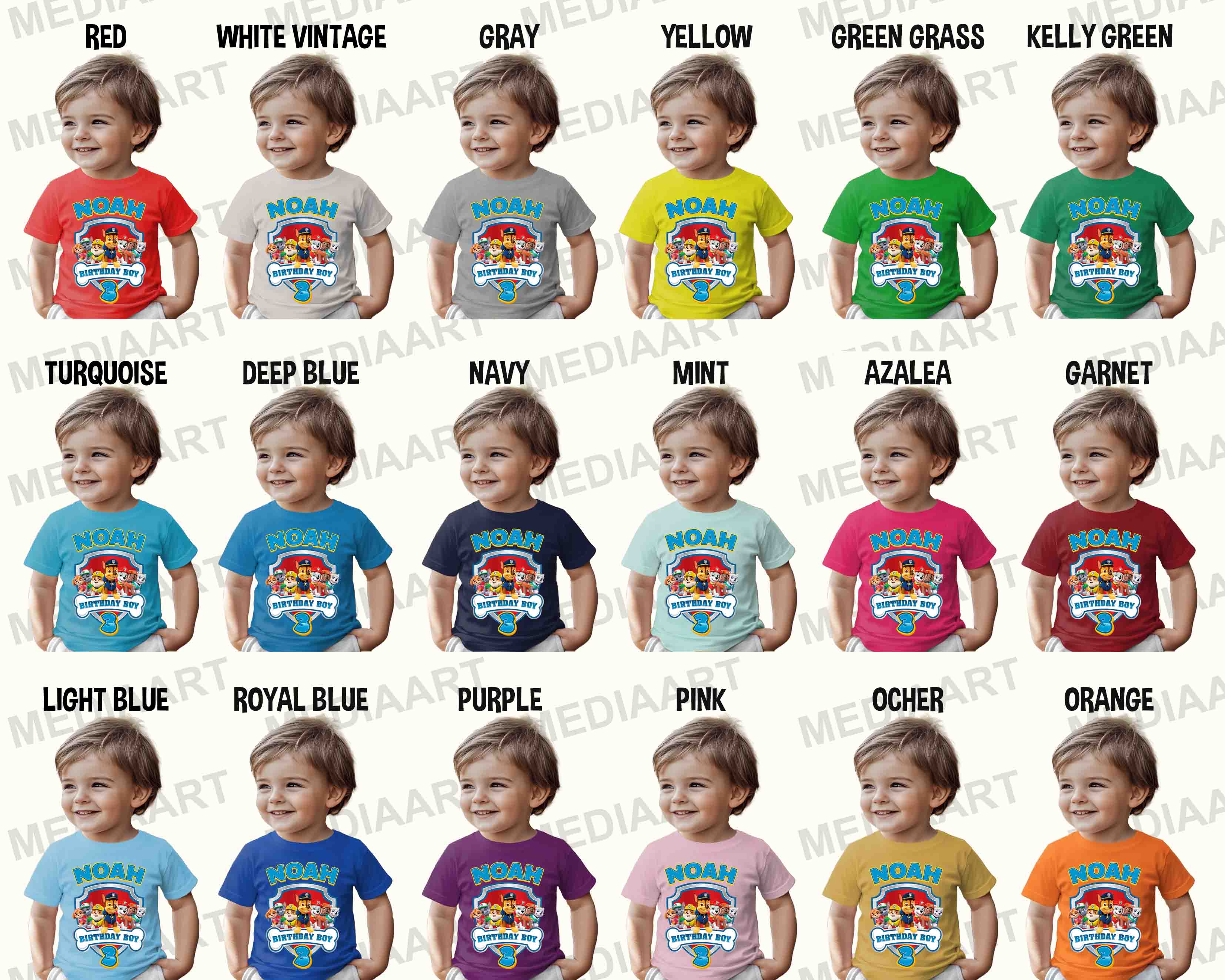 Paw Patrol Matching Family Birthday T-Shirt