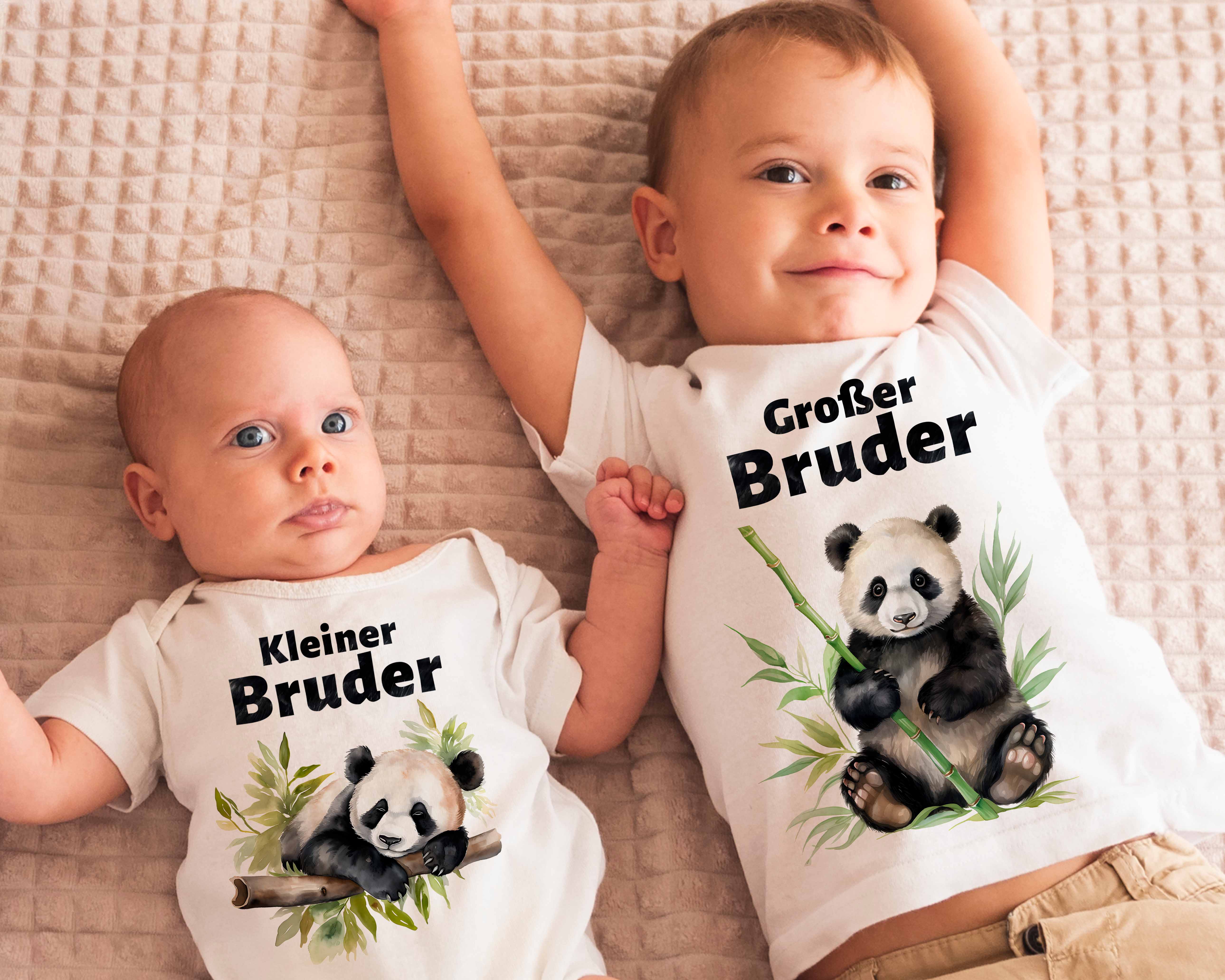 Big Brother & Little Brother Matching Outfit - Panda Sibling Shirts, Panda Bear Theme Matching Outfits - Brother Gift Set, Big Sister