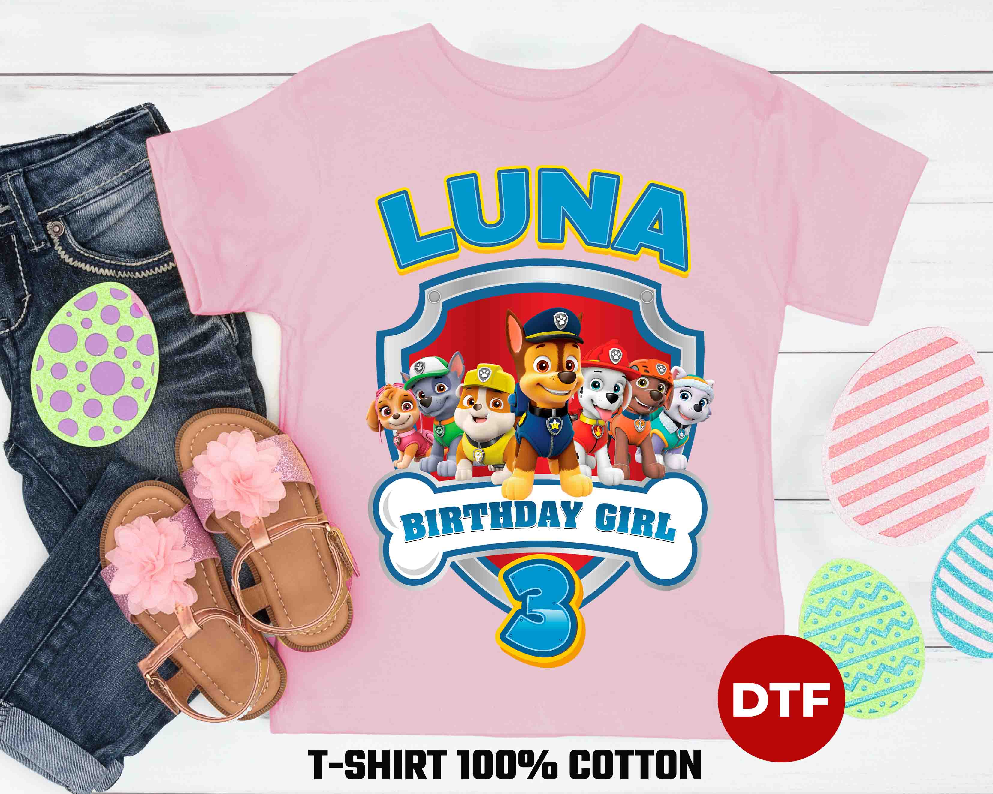 Paw Patrol Matching Family Birthday T-Shirt